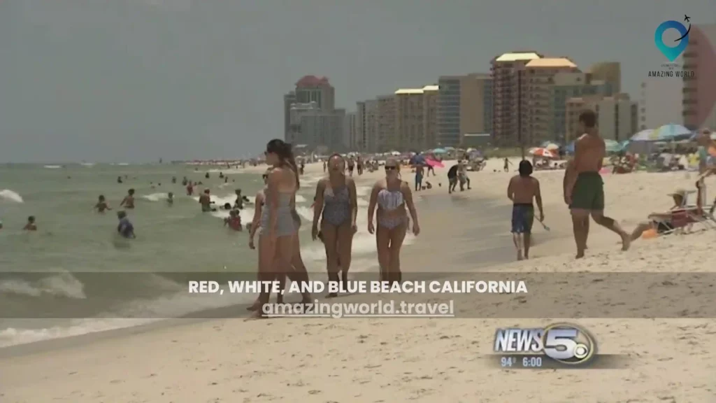 Red White and Blue Beach California