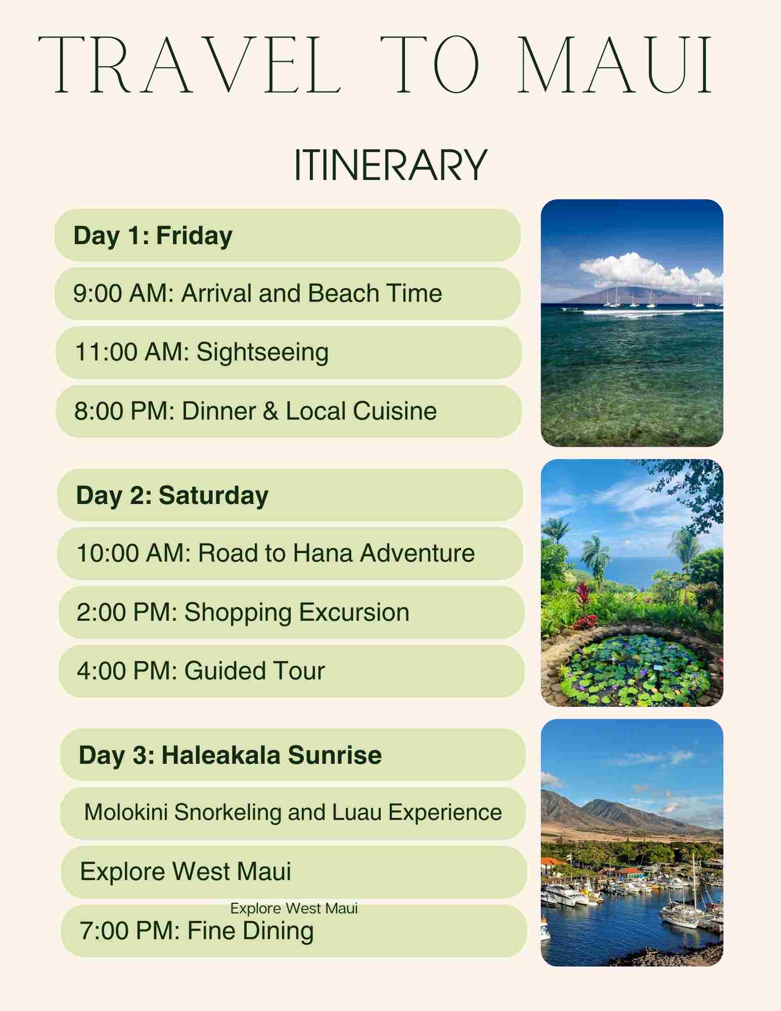 Travel-Full-Itinerary to-Maui